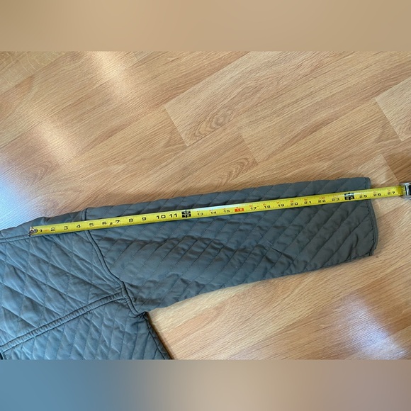 Gap Army Green Quilted Zip Jacket with Side Pockets Size XL Tall - Picture 8 of 9